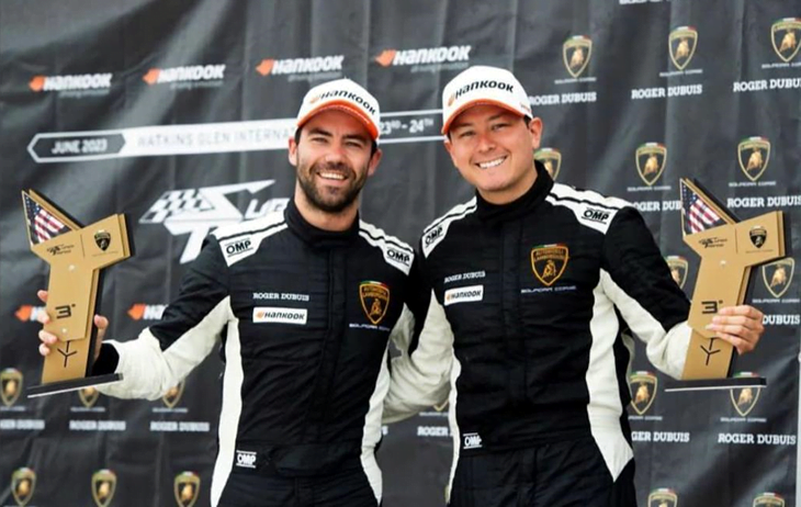 Lee más sobre el artículo Podio de Sebastián Saavedra en la segunda fecha del Super Trofeo Lamborghini en Glen