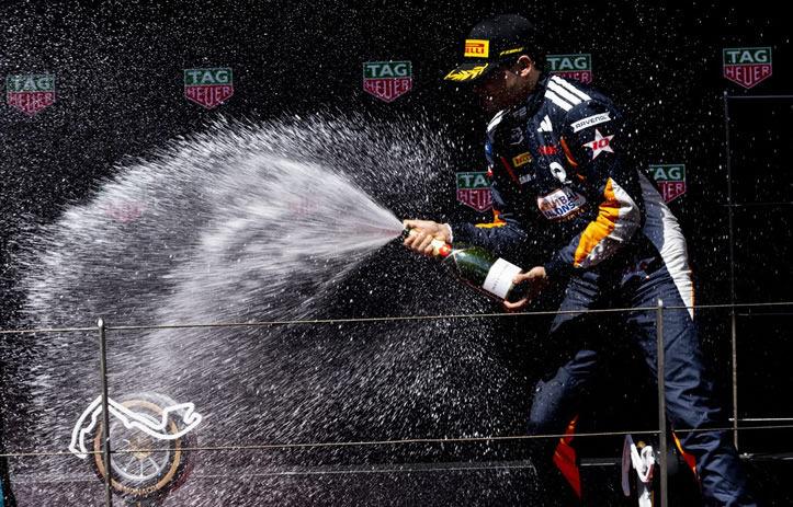 Podio de Sebastián Montoya en emocionante carrera principal   de la F2 en Mónaco