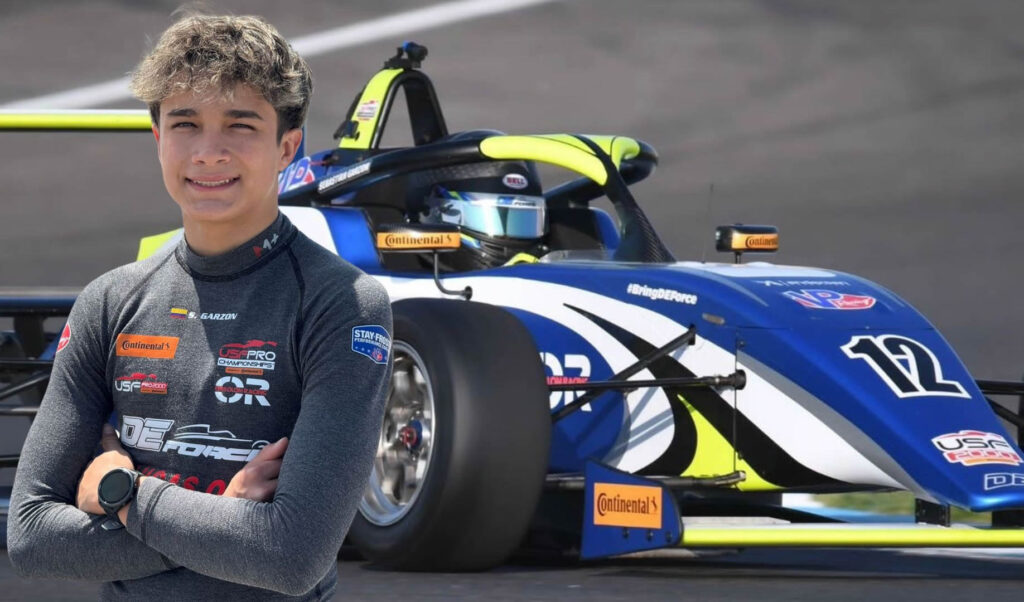 Tatán Garzón en el Top Ten de la general del USF 2000 luego de Indianápolis