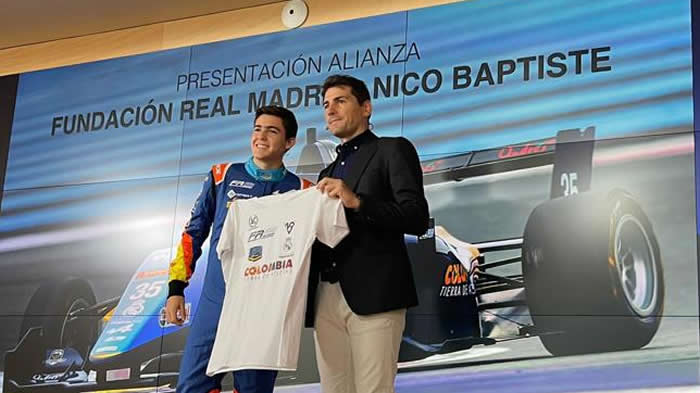 Lee más sobre el artículo El piloto colombiano Nico Baptiste nuevo embajador de la Fundación Real Madrid