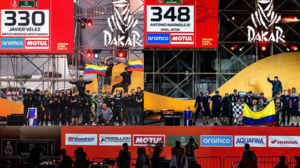 Los pilotos colombianos Mateo Moreno, Javier Vélez y Antonio Marmolejo conquistaron el Dakar 2023